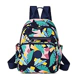 SODOLLEE Rucksack Damen Mode Daypacks Mädchen Schulrucksack Frauen Klein Beiläufig Tagesrucksack Wasserdichtes Nylon Backpack für Campus Reise Camping Mehrfarbig A