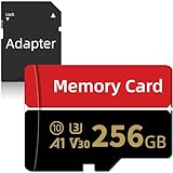 Skalak Speicherkarte 256 GB Large Capacity SD Card Stable Performance Mini Memory Card Loop Recording Mini Flash TF Card for Tablet, Action Camera, Drones and Smartphone, TF SD Card with Adapter