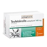 Teufelskralle-ratiopharm® 480 mg: Natürliche Hilfe gegen Gelenkschmerzen (z.B. bei Arthrose und Arthritis), 50 Filmtabletten