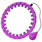 Smart Hoop Reifen Erwachsene Und AnfäNger,Hula Hoop Mit Gewicht Kugel,32 Knoten Abnehmbare Links,Infinity Hula-Hoop,Weighted Hula Leise Fitness Hoop Mit Gewicht,MäNner,Frauen (Lila)