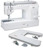 Janome Weiße HD9 Hochleistungs-Hochgeschwindigkeits-Nähmaschine, mit Bonus-Bundle-Quilten, Metall-Kunststoff