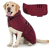 Cyponpy Hundebademantel Microfaser Schnelltrocknendes Handtuch Hund Extra Saugfähig Bademantel Hund Frottee für Kleine Mittlere Große Hunde Warm Hundemantel mit Klettverschluss Winter Hundebekleidung