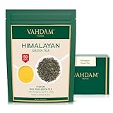 VAHDAM, Grüner Tee Lose Aus Den Himalaya (100g, 50+ Tassen) 100% Reiner Grüntee Aus Den Hochlandplantagen | FTGFOP1, Glutenfrei | Frisch & Direkt Von Der Quelle In Indien