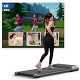 Walking Pad Raceable Lacuffy 2,5 HP, Max 136kg Laufband für Zuhause, Laufband Schreibtisch mit Smart App-Steuerung, Treadmill mit Trainingseinheiten und Multiplayer-Laufwettbewerben