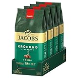 Jacobs Krönung Crema, Kaffee Ganze Bohne 4er Pack, (4 x 1000 g)