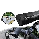 Arkham Fahrradspiegel für Lenker, Mini Rückspiegel Klappbarer, Gummi-Befestigungshülse, Lenkerendradspiegel 360° drehbarer universeller für Mountainbike,