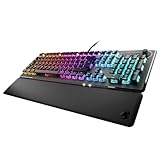 ROCCAT Vulcan II – Mechanische Gaming-Tastatur für PC, Tasten mit Hintergrundbeleuchtung RGB anpassbar, abnehmbare Handgelenkauflage, Titan II Linear Switches, Schwarz