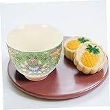 LIGIGWASH Handbemalte Keramik Teetasse Retro Stil Enamel Grün Chinesische Teekultur Klassisches Design Langlebig und Stilvoll für Zuhause und Büro Geschenkidee für Frauen