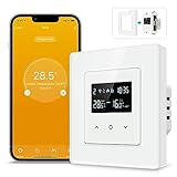 MIUCDA Thermostat Fussbodenheizung Wasser 3A, Tuya Smart WiFi Raumthermostat Fußbodenheizung Programmierbar Heizungsthermostat Digital Wandthermostat Kompatibel Alexa, Google Home, Weiß