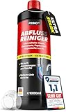 PRINOX® Abflussreiniger 1000ml EXTRA STARK - Profi Rohrreiniger löst Haare, Essensreste & schwerste Verstopfungen - Rohrfrei gegen hartnäckige Verstopfungen & üble Gerüche - Biologisch abbaubar