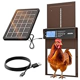 Okkobi Hühnerklappe Automatisch Solar - LCD Display - Automatische hühnerklappe mit Fernbedienung, Lichtsensor & Timer - Sicherheit & Seelenfrieden: Sicherheitsmechanismus - 5 Jahre Schutz