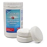 Cristal E-Chlor Multifunktionstabletten 200g - 1kg Poolpflege mit Langzeitwirkung - 5 in 1 Chlor Tabletten für kristallklares Wasser