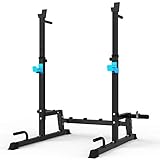 Squat Rack Multi-Funktions Barbell Rack Höhenverstellbarer Hantelständer für Sportstudio Zuhause Gewichtheben Bankdrücken Dip-Station Tragbare Krafttraining Kurzhantelablage