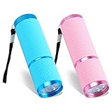 Kleine Taschenlampe, Mini-Taschenlampe, LED, superhell, mit 9 LEDs, Kinder-Taschenlampe mit Umhängeband, leuchtet im Dunkeln, Taschenlampe, ohne Batterien (zufällige Farbe) [Energieklasse A+++] (Blau