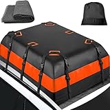 PUBIBD Auto Dachbox für Mercedes Benz Mercedes EQ EQC 350 400 EQS 450+ 580 EQV 300L 300, 600L 21 Kubikfuß Faltbare Dachtasche Gepäckbox Dachboxen, Universal wasserdichte Reißfeste Dachkoffer