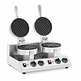 Royal Catering RC-WMDS01 Doppel-Waffeleisen rechteckig 2 x 1.500 W belgisches Waffeleisen Waffeleisen belgische Waffeln