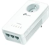 TP-Link TL-WPA8635P(BE) AV1300 AC1200 Gigabit WLAN WiFi Powerline Adapter mit Steckdose (WiFi Clone, MU-MIMO, App-Steuerung, 3 Gigabit-Ports, Plug & Play, AP-Modus, Media Streaming) weiß