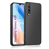 wsiiroon Handyhülle für Samsung Galaxy A50 Hülle, Stoßfest Kratzfest, Anti-Fingerabdruck, Anti-Rutsch Fallschutz Schutzhülle, Anti-Öl, Unterstützt kabelloses Laden für Samsung A50 Case (Schwarz)