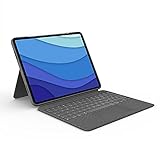 Logitech Combo Touch Tastatur-Case für iPad Pro 12,9 Zoll (5. und 6. Generation 2021, 2022) Abnehmbare mit, Stellhalterung, überall klickbarem Trackpad, Smart Connector, Deutsches QWERTZ-Layout, Grau