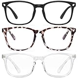 CCVOO 3 pack Lesebrille für damen und herren mit blaulichtfilter - Augenoptik Brille Lesehilfe für Damen Herren