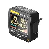 Weskjer Spannungsprüfer LCD Digital Display Smart Steckdose Tester EU-Stecker RCD Elektroskop Polarisation Elektroskop für Steckdose Phase Netzstecker für ANENG AC11