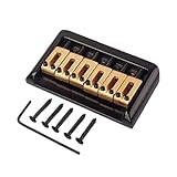 HANABASS Saiten Hardtail Gitarre Brücke aus Einstellbare Höhe Geeignet für Einfache Montage Top Loading Design Schwarz