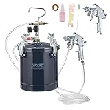 VEVOR Druckbehälter Farbbehälter Sprühfarbe Drucktopf 10 L Drucktank, 60 psi Lackierpistole Farbbehälter Φ 52 x 32 cm Spray Paint Pressure Pot Tank Paint Container Farbspritzpistolen Lacken, Flecken