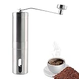 Manuelle Kaffeemühle, Edelstahl-Handkaffeemühle, Grat-Kaffeemühlen, Handkurbel-Kaffeemühle, verstellbare tragbare Kaffeemühle mit Keramik-Mahlgrat für Camping oder Reisen