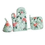 OKUMEYR 1 Set Küchen Ofenhandschuhe Grillhandschuhe Hitzebeständige Ofenhandschuhe Mini Ofen Grillhandschuh Ofentopfhalter Haushalts Isolierpads Küchenutensilien Ofenhandschuhe