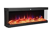 El Fuego® „Nizza“ 3D Wandkamin | 107 cm | 9 Verschiedene LED-Farbmodi |Fernbedienung und APP-Steuerung | Audio-Knistereffekt | Dimmer und Timer | inkl. Montage-Set | Elektrokamin Kaminofen
