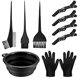 Yibaijia 9 Stk Haarfärbepinsel Set, Haare Färben Zubehör, Haar Färben Färbung Tool, mit Bürstenkamm, Haartönungsschale, Färbebürste, Ohrabdeckung Haar