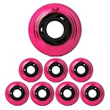 JCCHT 8er-Pack Inline-Skate-Räder, 62 mm, 64 mm, 68 mm, 70 mm, Härte 85A, Outdoor-Skate-PU-Ersatzräder,Rosa,68mm