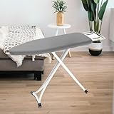 Bügelbrettbezug 100X39 Grau Mit Wärmereflexion Und Schnellbügelfunktion, bezug bügelbrett Ausgestattet Mit Zugseil Und Polsterung, Hitzebeständig,Waschbar