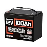 LiFePO4 Battery 12V 100Ah, Pack of 4