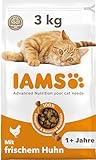 IAMS Katzenfutter trocken mit Huhn - Trockenfutter für Katzen im Alter von 1-6 Jahren, 3 kg