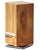 Messerblock Drehbar 360 Grad Magnetisch Ohne Messer Akazienholz – Magnet-Messerhalter Universal Unbestückt Holz – Edler Holzblock Akazie – Magnetic Rotating Knife Holder Block | mahona