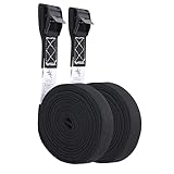 TENDYCOCO 1 Paar Auto Gepäck Bindegurt Anhänger-Zurrgurte Gürtel binden koffergurt gepäckgurt koffergürtel Car roof Rack Bundling Belt Luggage Straps gepäckband Autos Bindegürtel Black