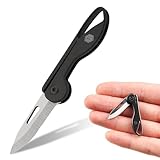 KeyUnity Mini-EDC-Messer – Kompaktes Titan-Klappmesser mit Schlüsselloch, perfekt für Alltag und Outdoor (MK-KK05BK)