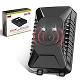 Marderschreck Auto, Ultraschall Marderabwehr Unterstützt USB-Laden und 4 AA-Batterien, 18-36 KHz Marderschutz mit Blitzlicht, Anschluss an 12V Autobatterie, für KFZ, Motorraum, Dachboden, Haus, Garten