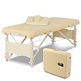 Salon- und Spa-Tische, tragbare Massageliege, Harmony Reiki, umweltfreundliches Design, hervorragender Komfort, robuste Deluxe-Tragetasche (White 185 * 70 * 58)
