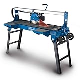 Scheppach Fliesenschneider FS3600 | 900W Leistung | Schnitthöhe 36mm | Trennscheibe- Ø 200mm | Tischgröße 1290 x 400mm | schwenkbarer Schneidkopf | Tauchfunktion | Wasserbehälter 30L