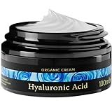 Hyaluron Creme Gesicht hochdosiert 100ml mit Hyaluronsäure + BIO Aloe Vera + Vitamin E - Gesichtscreme Männer & Frauen - Feuchtigkeitscreme Gesicht - Skincare Vegan