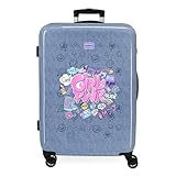 Movom Power Girl Koffer mittelgroß, blau, 46 x 65 x 23 cm, starr, 3,1 kg, seitlicher Kombinationsverschluss, ABS, 3,1 kg, 56 l, blau, Talla única, Mittelgroßer Koffer