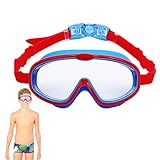 Kinder-Schwimmbrille, Anti-Beschlag, kein Auslaufen, UV-Schutz, Weitsicht, Schwimmbrille mit Silikondichtung, Schnorchelausrüstung, Taucherbrille für Jungen und Mädchen