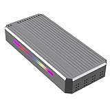 Fzzuzdlap USB4 Festplattenbox M2 Nvme Solid State Drive Reader 40G 4 mobile Festplattenbox mit RGB-Licht langlebig