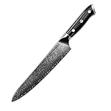 Damaso Damastmesser, Profi Kochmesser aus 67 Lagen Damaststahl, Küchenmesser scharf aus Damast, Scharfe Messer für die Küche