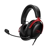 HyperX Cloud III – Kabelgebundenes Gaming-Headset, PC, PS5, Xbox Series X|S, abgewinkelte 53mm-Treiber, DTS, Memory-Schaum, Stabiler Rahmen, ultraklares 10mm-Mikrofon, USB-C, USB-A, 3,5mm