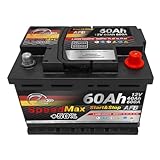 Autobatterie Speed Max 60Ah 600A Starterbatterie 12V Start&Stop AFB L2