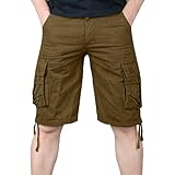 Generisch Regulär Fit Arbeitsshorts mit Kordelzug Streetwear Cargohose Urlaub Bermuda Shorts Bequem Outdoorshorts Reisen Sport Shorts Luftige Summershort Sweatshorts Zum Wandern Freizeithose