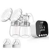 Lulia Elektrische Milchpumpe mit starker Saugkraft, tragbare Stillpumpe, 4 Modi und 9 Stufen, ultra-leise, wiederaufladbar, BPA-frei